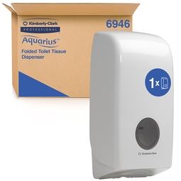 Aquarius Folded Toilet Tissue Dispenser White