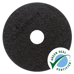 CleanWorks ProEco Premium Floor Pad Black 10" (Case 5)
