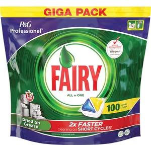 Fairy Professional All in One Dishwasher Tablets Lemon 100 Tabets Case 2