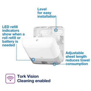 Tork Matic Hand Towel Roll Dispenser with Intuition Sensor White