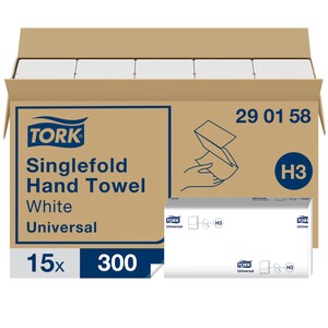 Tork Singlefold Hand Towel White