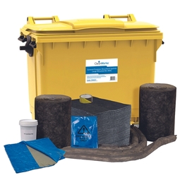 CleanWorks General Purpose Spill Kit Wheeled Bin 1100 Litre (Each)