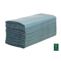 6876 Hostess 1Ply Folded Hand Towels Blue