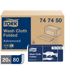 Tork Wash Cloth 6Ply White