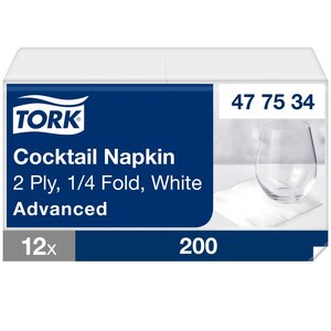 Tork Cocktail Napkin White