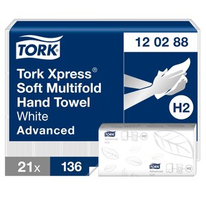 Tork Xpress Large Multifold Hand Towels White