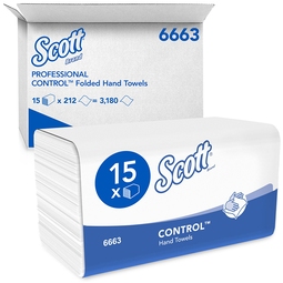 Scott Performance Hand Towel I Fold White (Case 3,180)