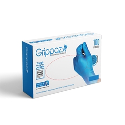 Grippaz Heavy Duty Nitrile Disposable Glove Blue Large