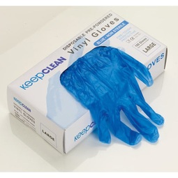 KeepCLEAN Vinyl Powdered Glove Blue Large