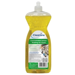 Cleanline Concentrated Lemon Washing Up Liquid 1 Litre (CL1026)