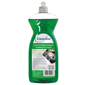 Cleanline Concentrated Original Washing Up Liquid 1 Litre Case 12