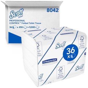 KC Scott Bulk Pack Toilet Tissue White 250 Sheet (Case 36)
