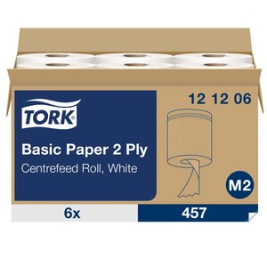 Tork Basic Centrefeed Wiping Paper White 160M