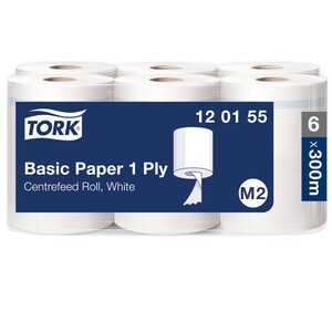Tork Basic Centrefeed Wiping Paper White 300M