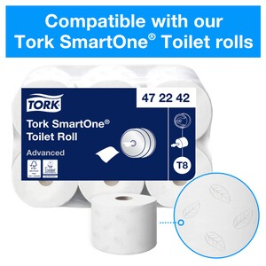 Tork SmartOne Toilet Roll Dispenser White