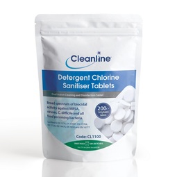 Cleanline Detergent Chlorine Sanitiser Tablets (Tub 200)