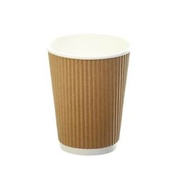 Metro Rippled Cup Brown 12OZ (Case 1000)