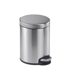 Durable Pedal Bin Stainless Steel Round 5 Litre