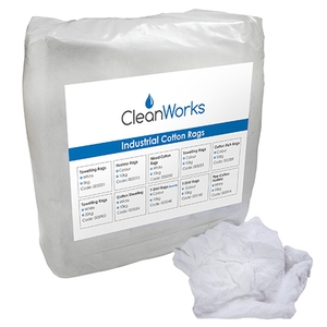 CleanWorks White Towelling Rag White 8KG