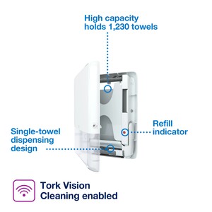 Tork PeakServe Mini Continuous Paper Hand Towel Dispenser White