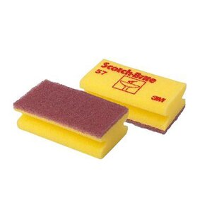 3M Soft Grooved Sponge Scourer Yellow 