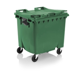 4-wheeled Waste Container Green 1100 Litre
