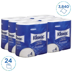 Kleenex Toilet Tissue Rolls 4Ply White 160 Sheet (Case 36)