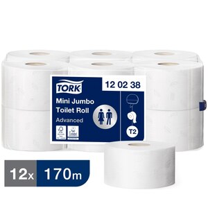 Tork Mini Jumbo Toilet Paper Roll White 170M