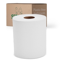 Serious Tissues 100% Recycled Embossed Centrefeed 2Ply White 150M (Case 6)    