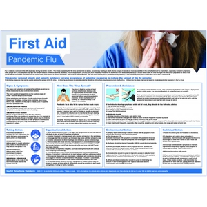 First Aid Pandemic Flu Poster 594x420MM