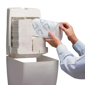 Dual Folded Hand Towel Dispenser White