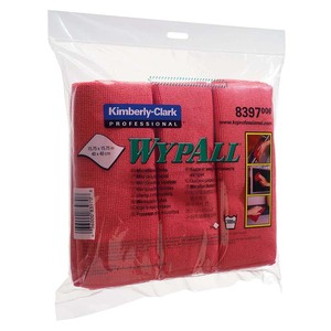 8397 WypAll Microfibre Cloths Red 40CM (Case 24)